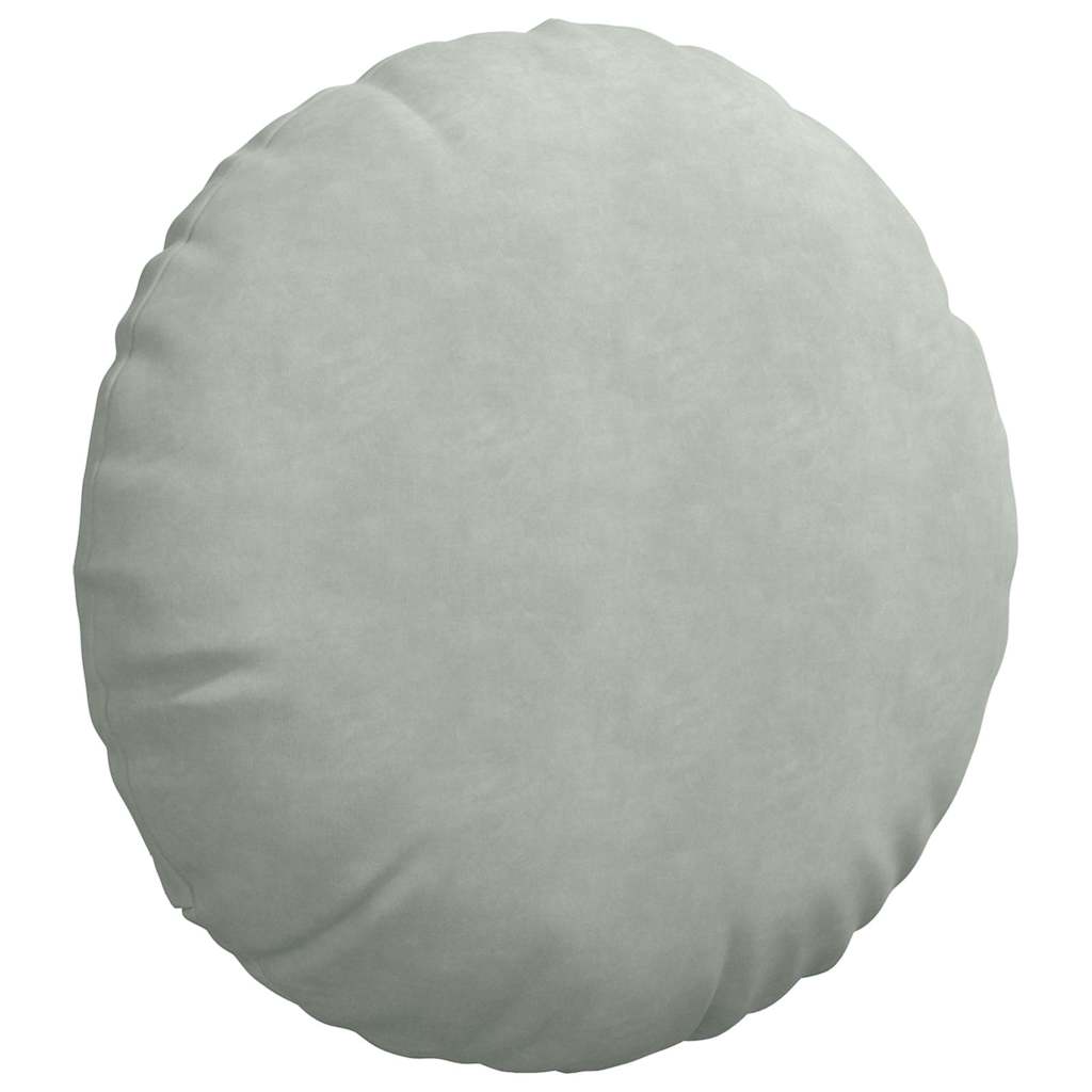 Μαξιλάρια καθισμάτων 2 pcs Ανοιχτό γκρι Ø60 x 21 εκ Βελούδο