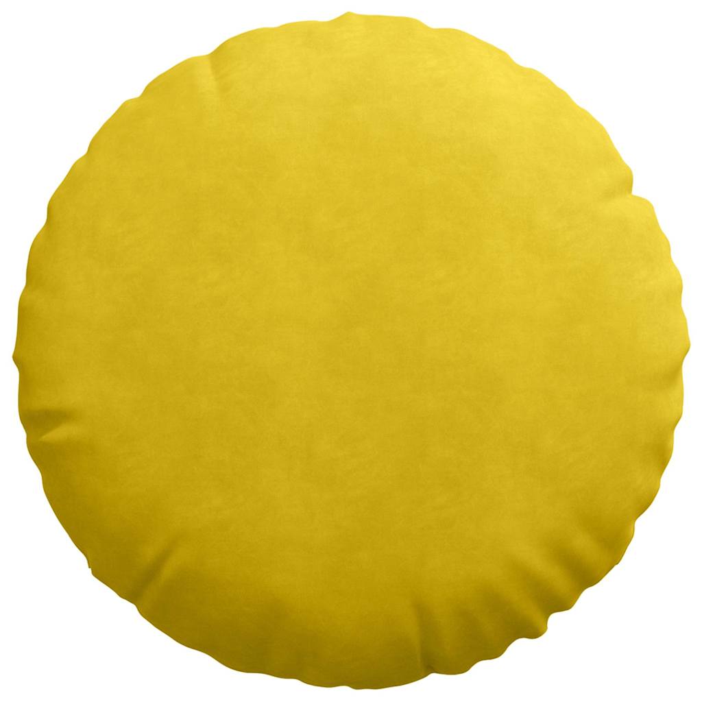 Μαξιλάρια καθισμάτων 2 pcs Κίτρινο Ø60 x 21 εκ Βελούδο