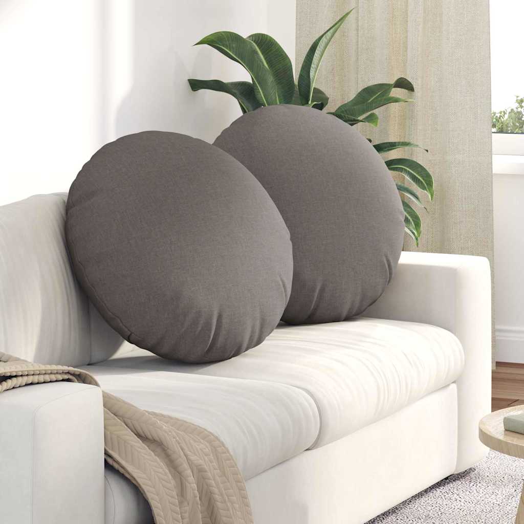 Μαξιλάρια καθισμάτων 2 pcs Taupe Ø80 x 29 εκ ύφασμα