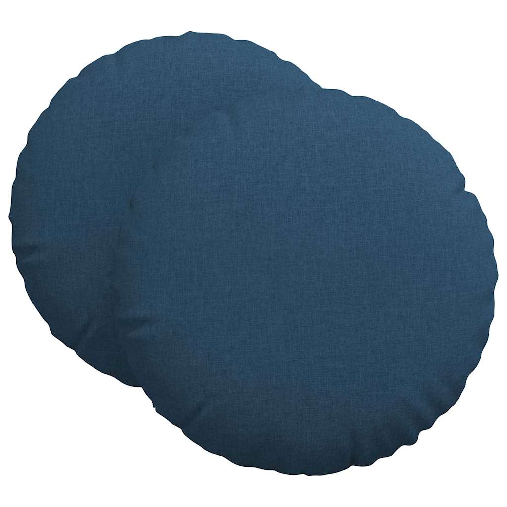 Μαξιλάρια καθισμάτων 2 pcs Μπλε Ø80 x 29 εκ ύφασμα
