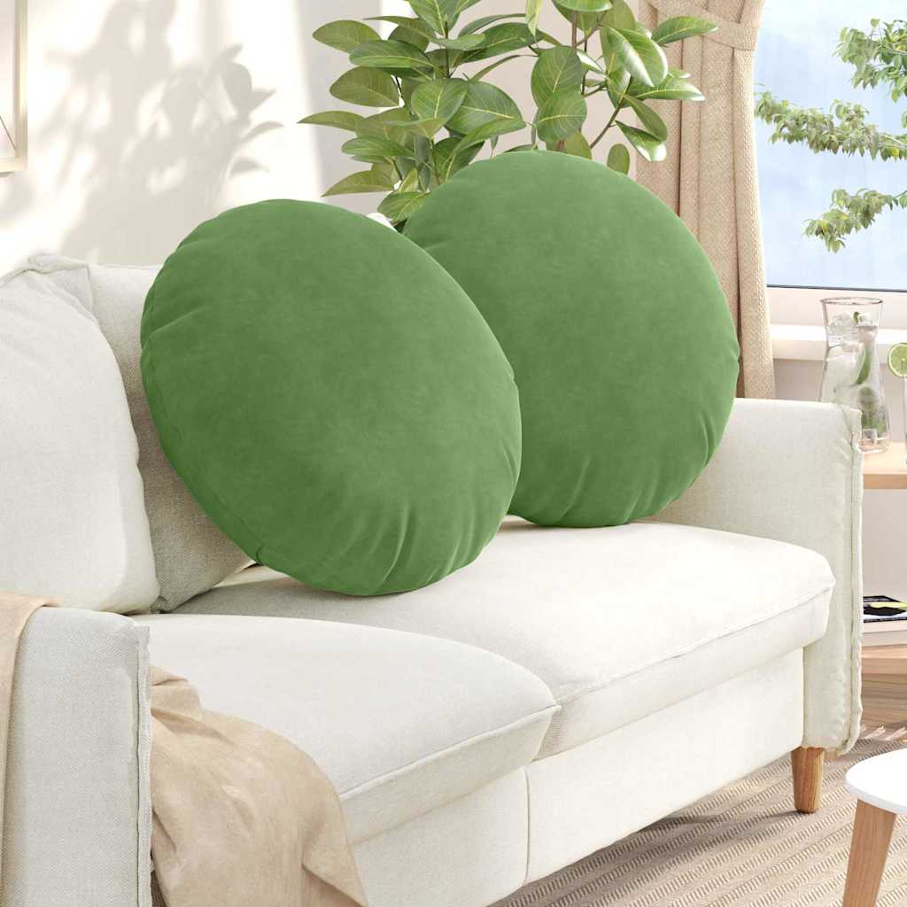 Μαξιλάρια καθισμάτων 2 pcs Ανοιχτό Πράσινο Ø 40 x 13 εκ. - Pakobazaar
