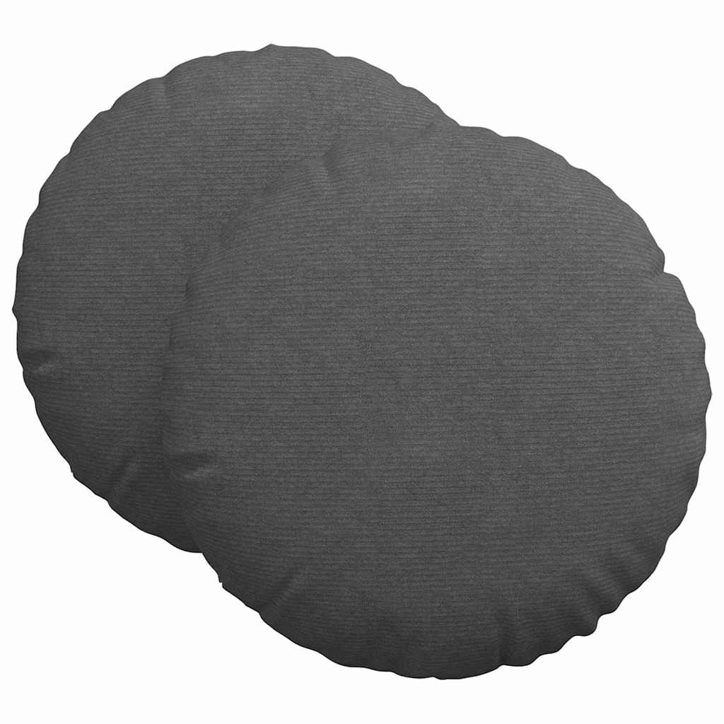 Μαξιλάρια καθισμάτων 2 pcs Σκούρο Γκρι Ø 80 cm