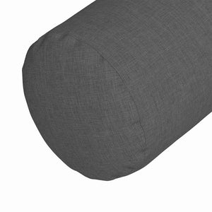 Μαξιλάρια Στήριγμα 2 pcs Σκούρο Γκρι Ø 15 x 40 εκ ύφασμα - Pakobazaar