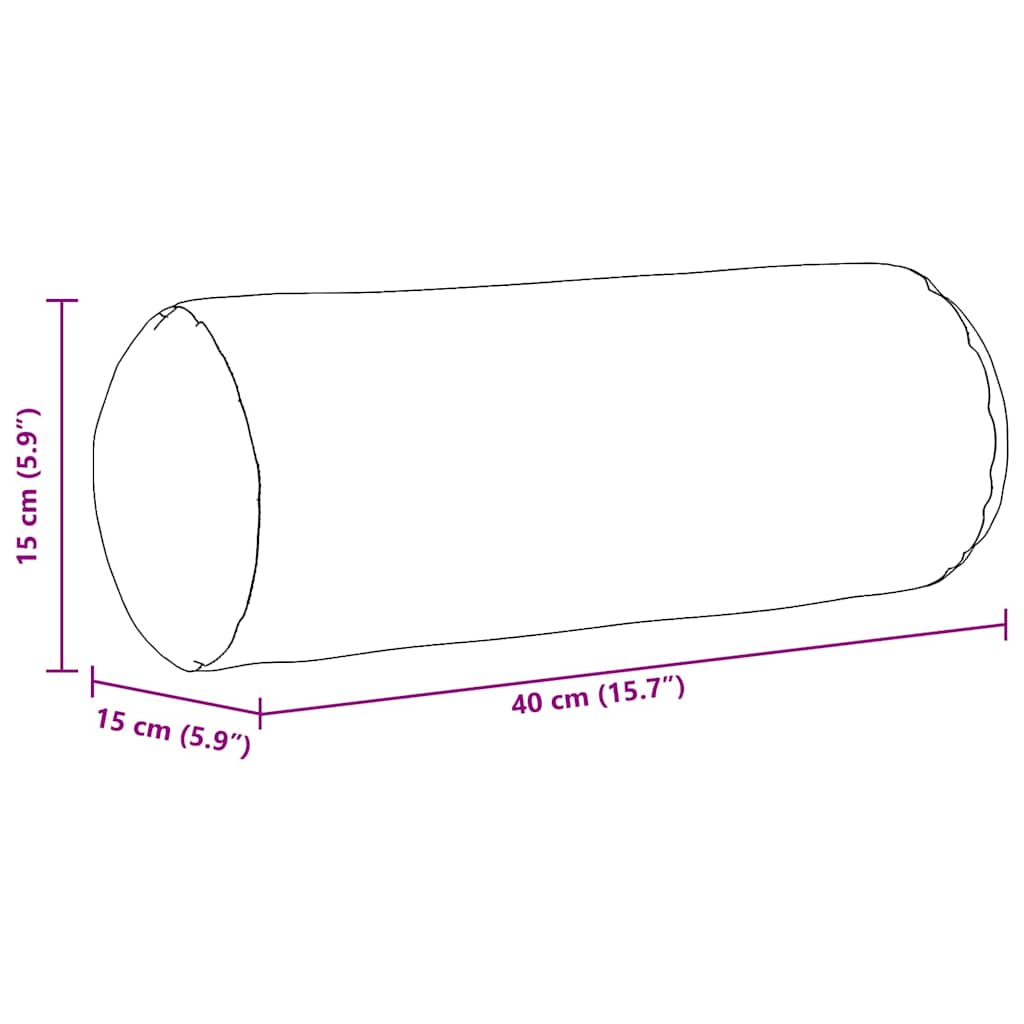 Μαξιλάρια Στήριγμα 2 pcs Μαύρο Ø 15 x 40 εκ ύφασμα