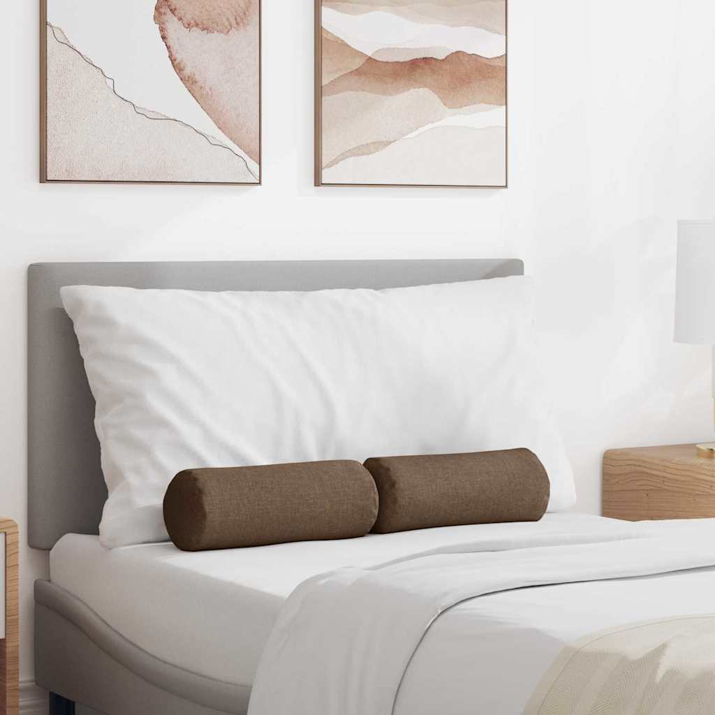 Μαξιλάρια Στήριγμα 2 pcs Καφέ Ø 15 x 40 εκ ύφασμα