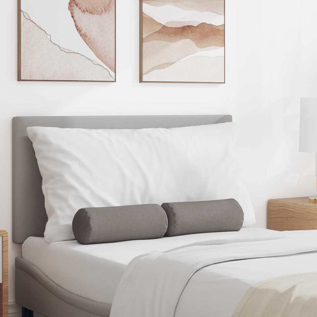 Μαξιλάρια Στήριγμα 2 pcs Taupe Ø 15 x 40 εκ ύφασμα - Pakobazaar