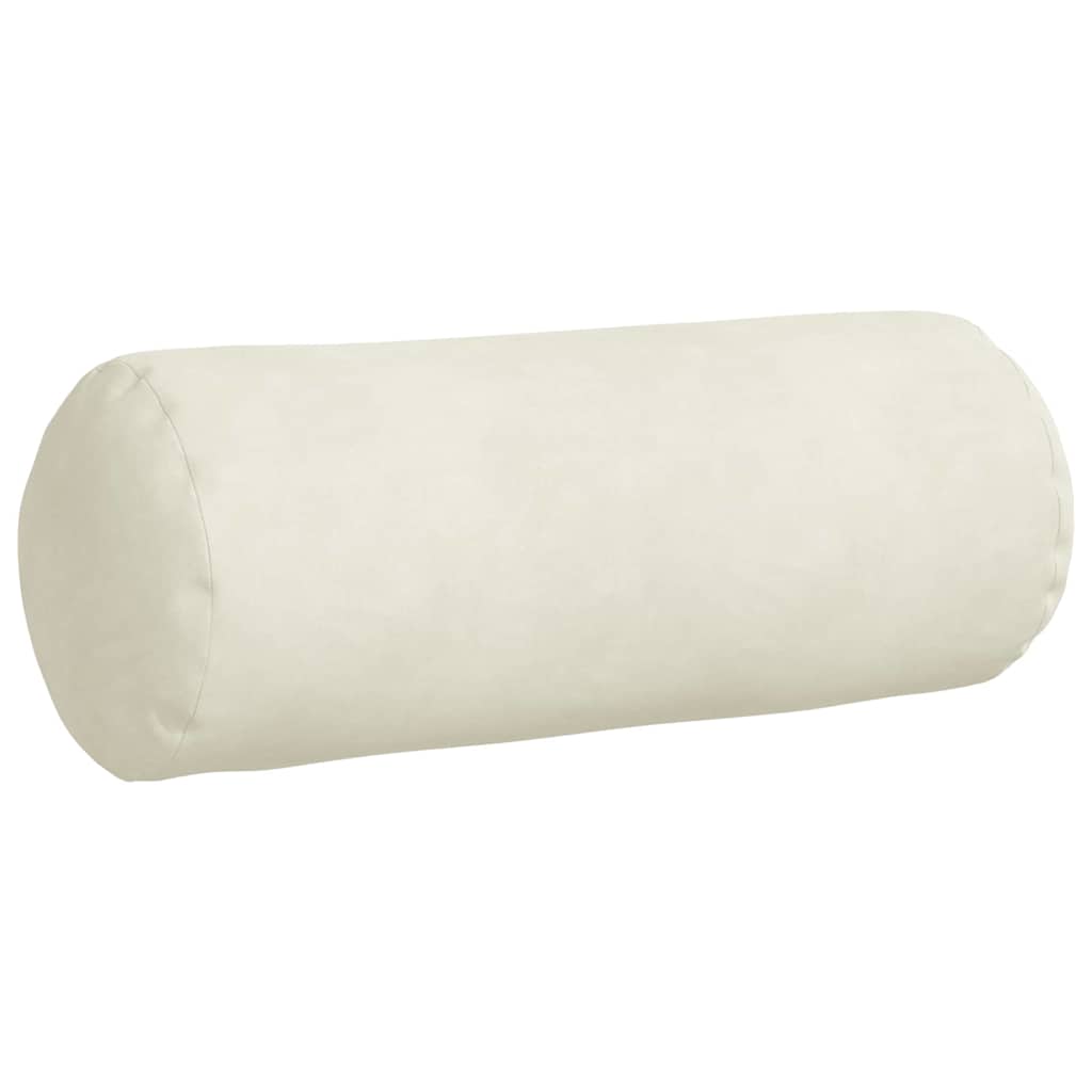 Μαξιλάρια Στήριγμα 2 pcs Κρεμ Ø 15 x 40 εκ Υφασμάτινο Κορντουρά