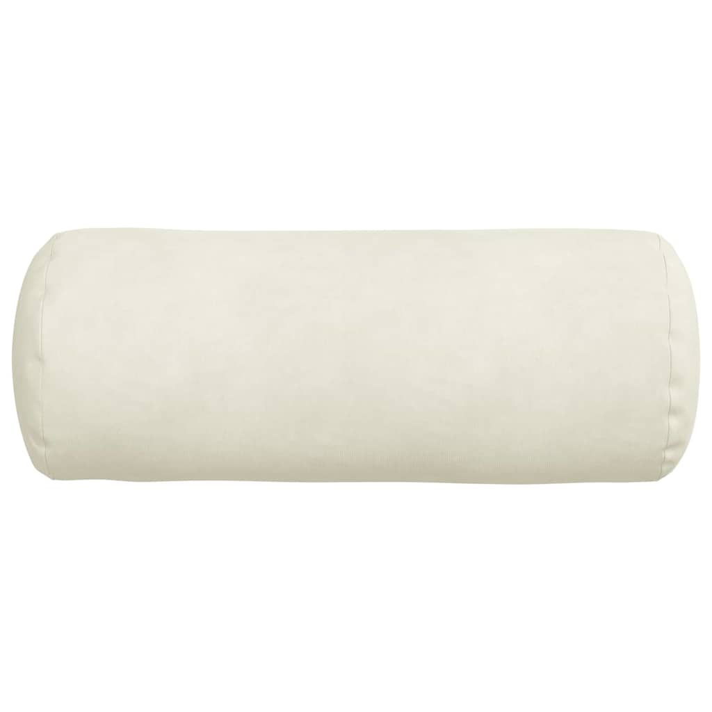 Μαξιλάρια Στήριγμα 2 pcs Κρεμ Ø 15 x 40 εκ Υφασμάτινο Κορντουρά