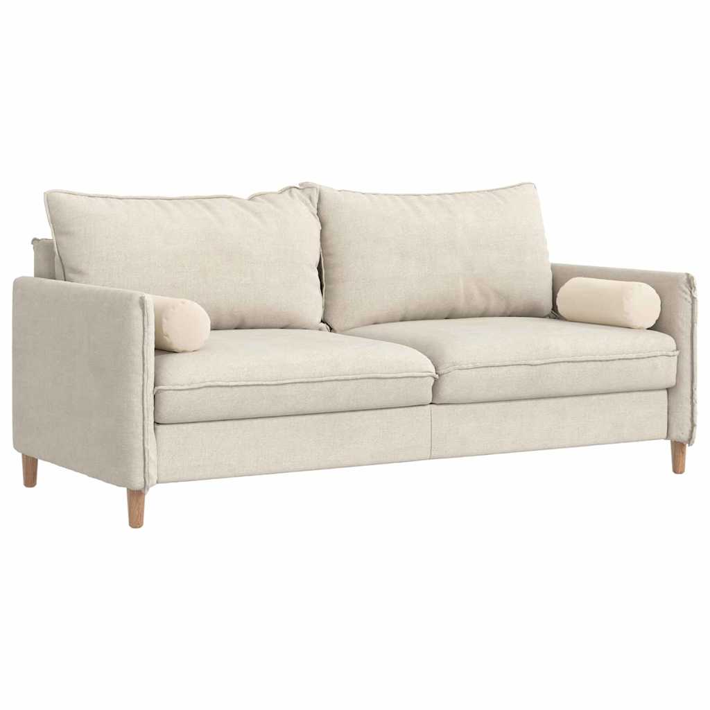 Μαξιλάρια Στήριγμα 2 pcs Μπεζ Ø 15 x 40 εκ Ύφασμα Μικροΐνας