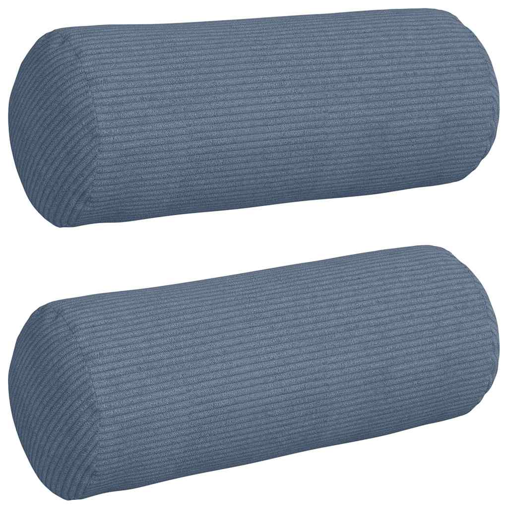 Μαξιλάρια Στήριγμα 2 pcs Μπλε Ø 15 x 40 εκ Υφασμάτινο Κορντουρά