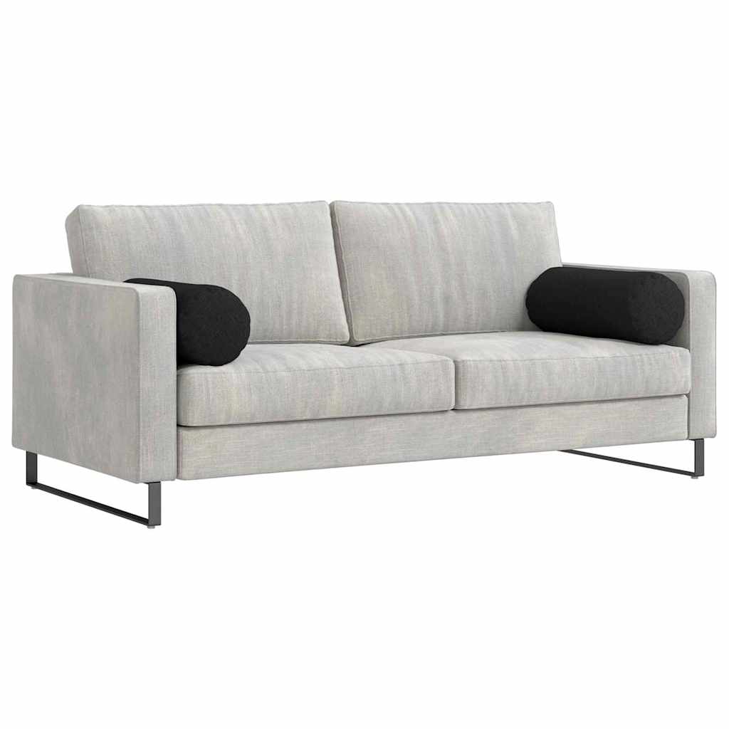 Μαξιλάρια Στήριγμα 2 pcs Μαύρο Ø 25 x 70 cm ύφασμα - Pakobazaar