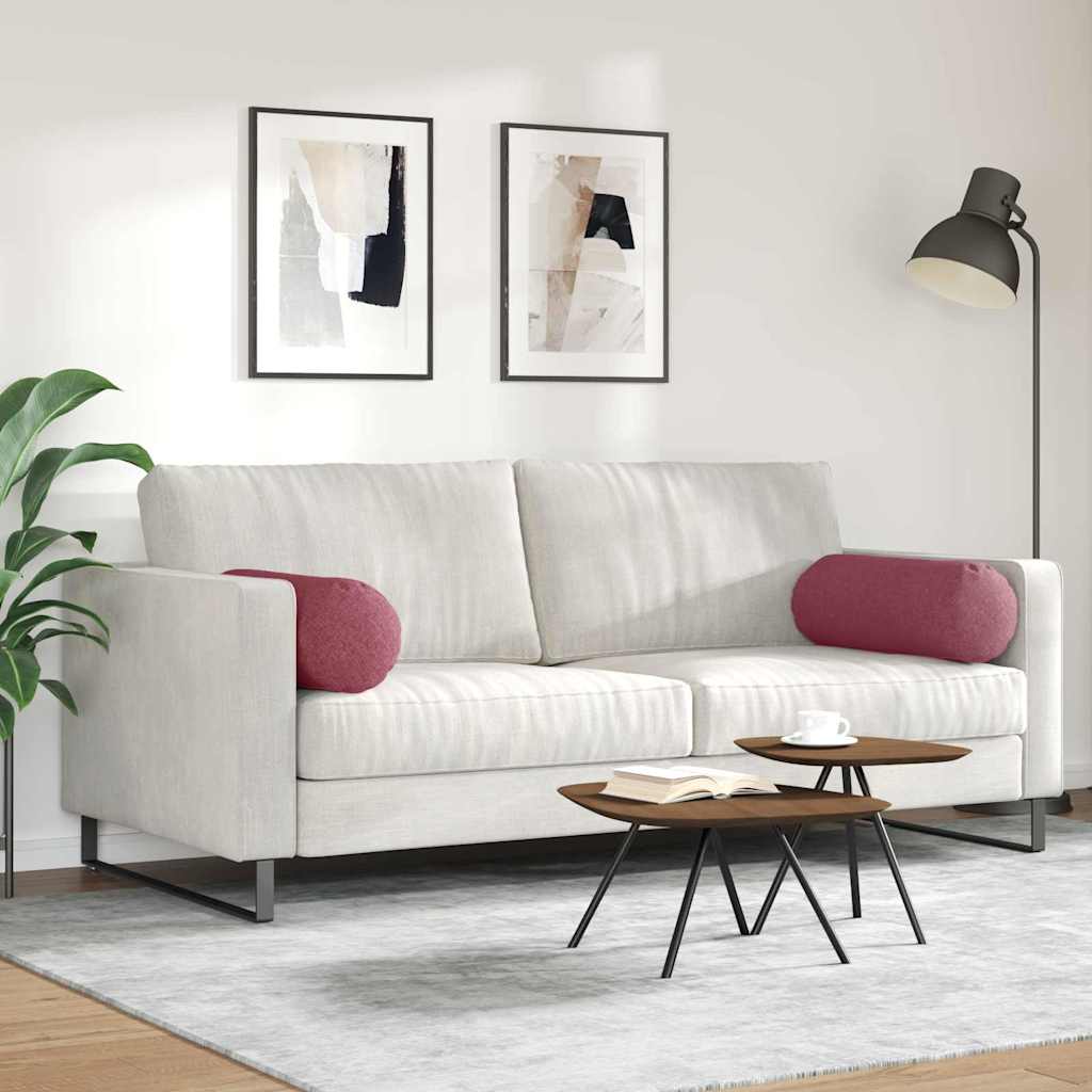 Μαξιλάρια Στήριγμα 2 pcs Κόκκινο Ø 25 x 70 cm ύφασμα - Pakobazaar