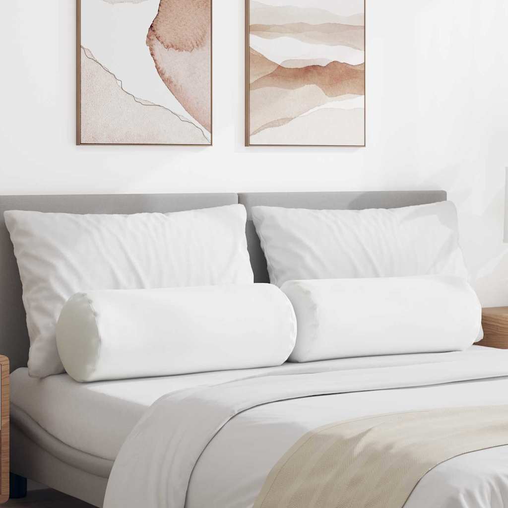 Μαξιλάρια Στήριγμα 2 pcs Λευκό Ø 25 x 70 cm ύφασμα - Pakobazaar