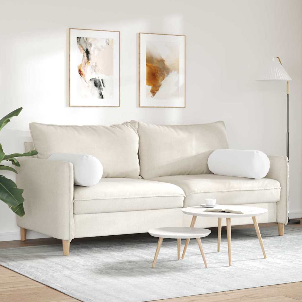 Μαξιλάρια Στήριγμα 2 pcs Λευκό Ø 25 x 70 cm ύφασμα - Pakobazaar