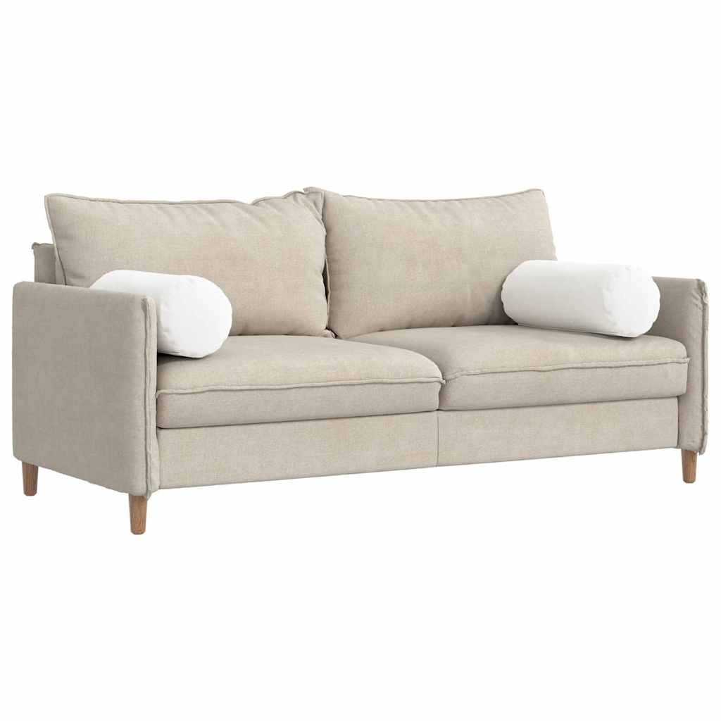 Μαξιλάρια Στήριγμα 2 pcs Λευκό Ø 25 x 70 cm ύφασμα - Pakobazaar