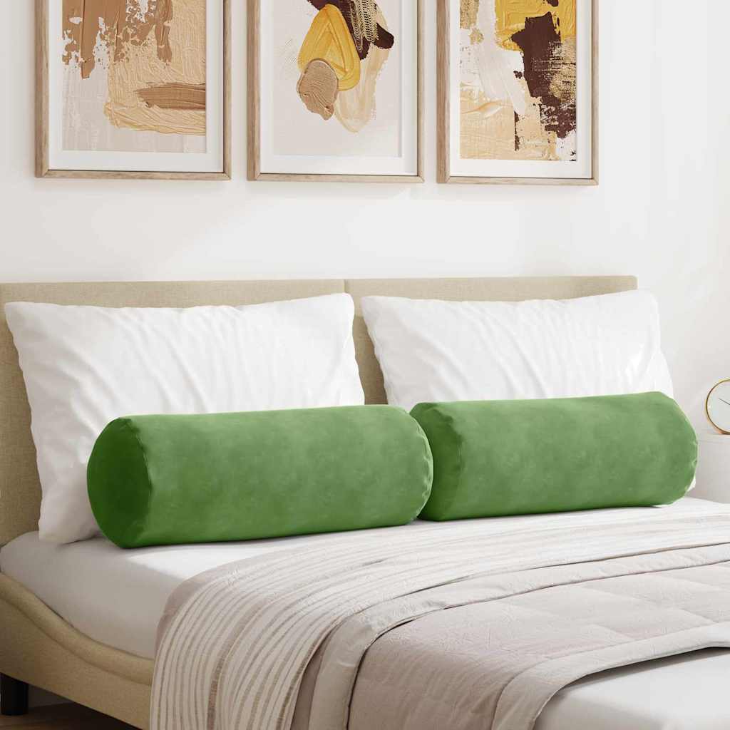 Μαξιλάρια Στήριγμα 2 pcs Ανοιχτό Πράσινο Ø 25 x 70 cm