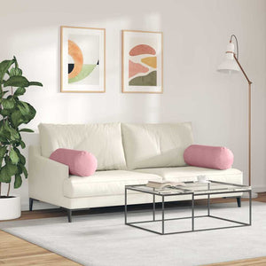 Μαξιλάρια Στήριγμα 2 pcs Ροζ Ø 25 x 70 cm Υφασμάτινο Κορντουρά