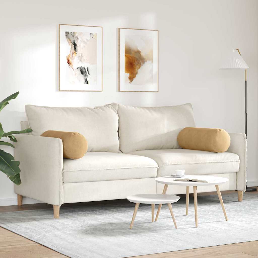 Μαξιλάρια Στήριγμα 2 pcs Καφέ Ø 25 x 70 cm Υφασμάτινο Κορντουρά