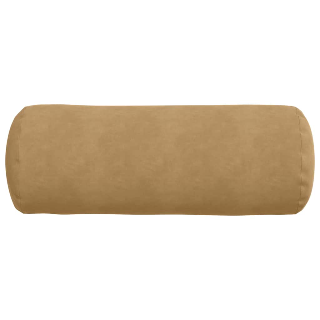 Μαξιλάρια Στήριγμα 2 pcs Καφέ Ø 25 x 70 cm Υφασμάτινο Κορντουρά