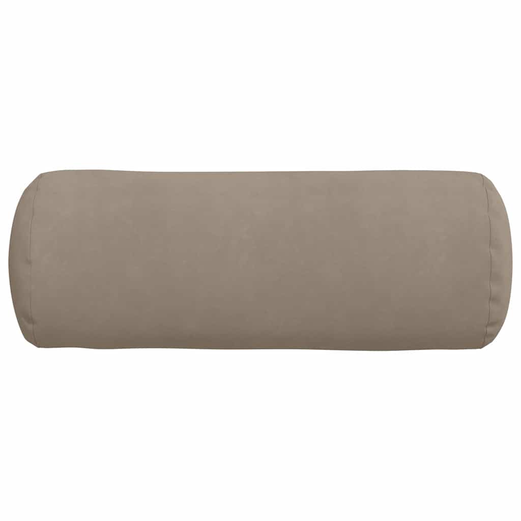 Μαξιλάρια Στήριγμα 2 pcs Taupe Ø 25 x 70 cm Ύφασμα Μικροΐνας
