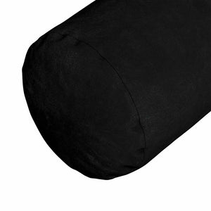 Μαξιλάρια Στήριγμα 2 pcs Μαύρο Ø 25 x 70 cm Ύφασμα Μικροΐνας - Pakobazaar