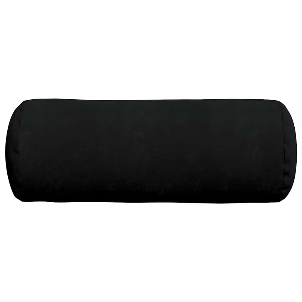 Μαξιλάρια Στήριγμα 2 pcs Μαύρο Ø 25 x 70 cm Ύφασμα Μικροΐνας - Pakobazaar