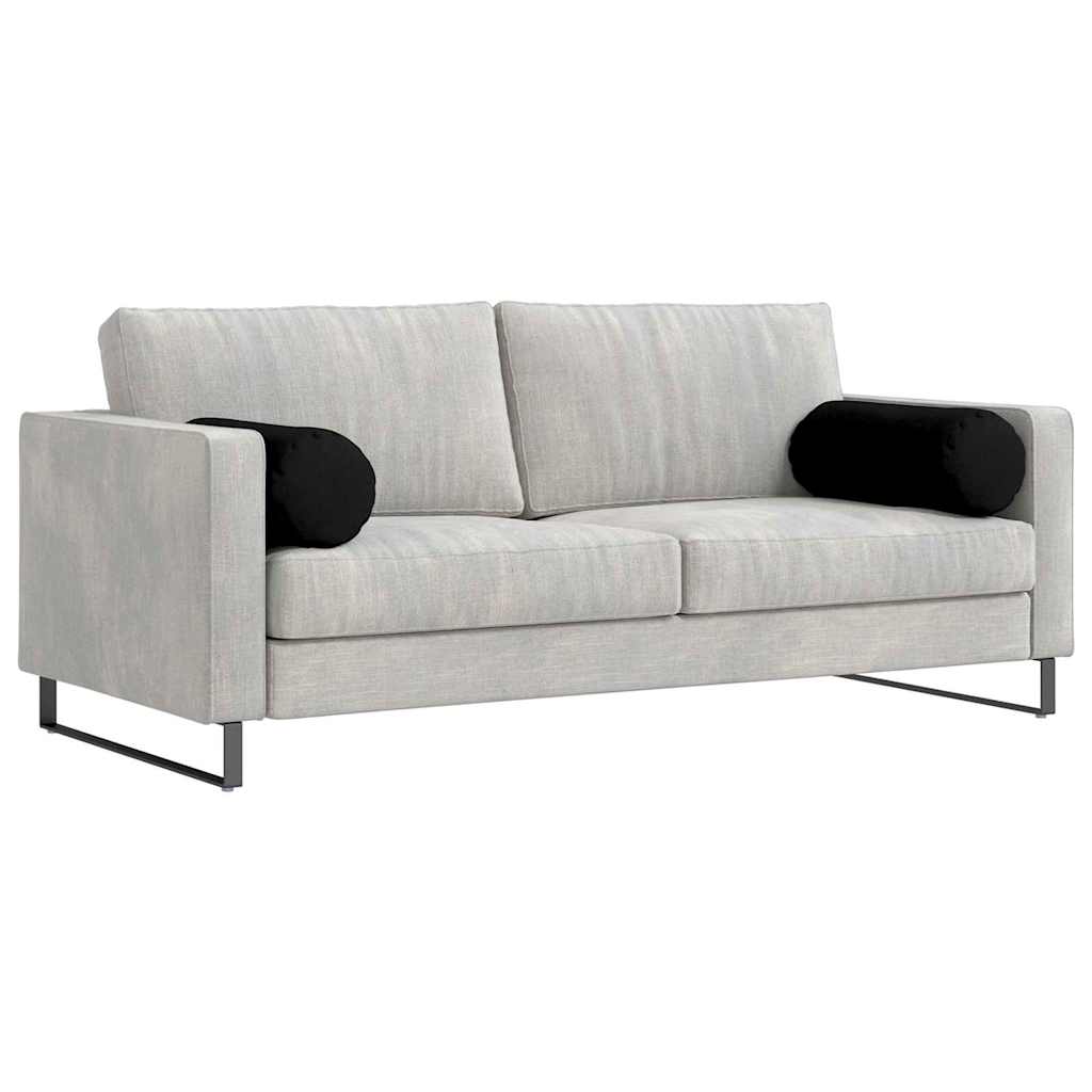 Μαξιλάρια Στήριγμα 2 pcs Μαύρο Ø 25 x 70 cm Ύφασμα Μικροΐνας - Pakobazaar