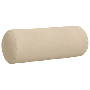 Μαξιλάρια Στήριγμα 2 pcs Κρεμ Ø 25 x 70 cm Ύφασμα Μικροΐνας