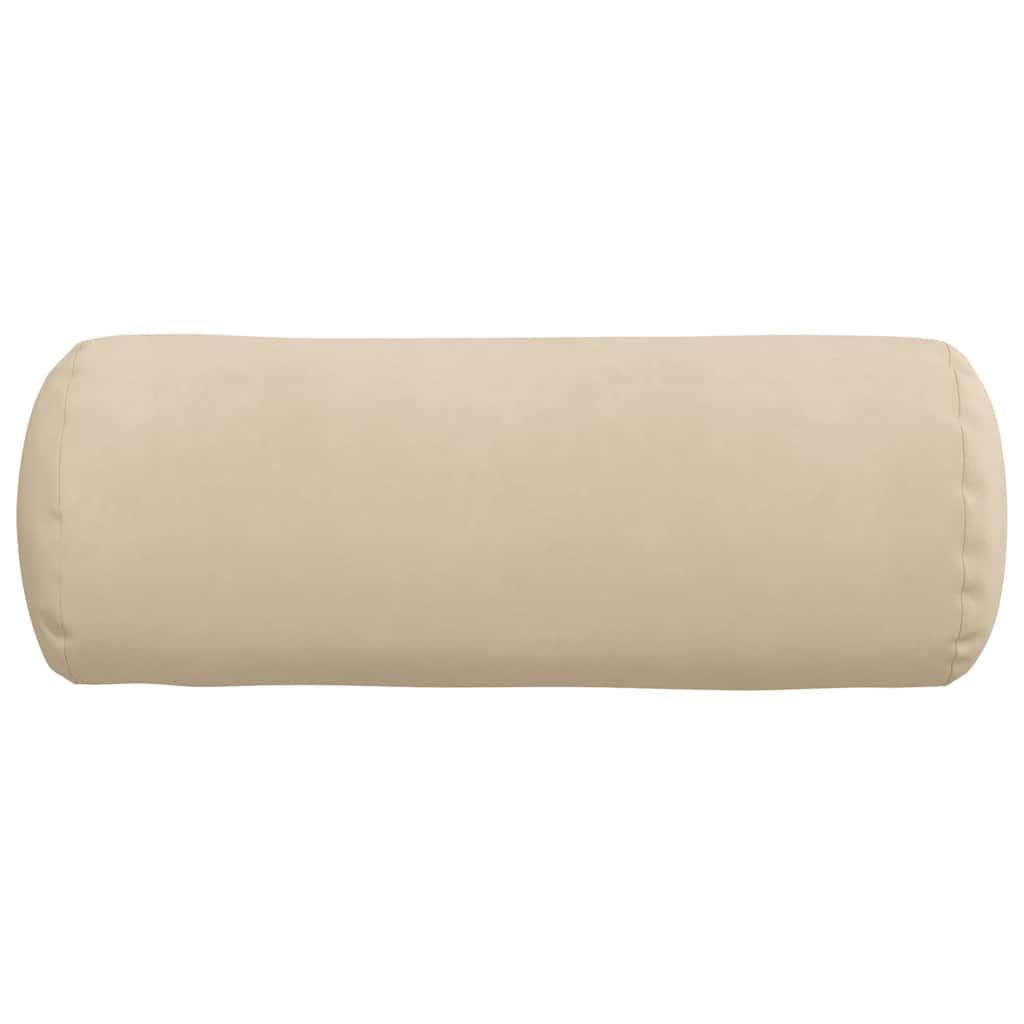 Μαξιλάρια Στήριγμα 2 pcs Κρεμ Ø 25 x 70 cm Ύφασμα Μικροΐνας