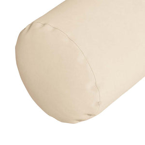 Μαξιλάρια Στήριγμα 2 pcs Μπεζ Ø 25 x 70 cm Ύφασμα Μικροΐνας