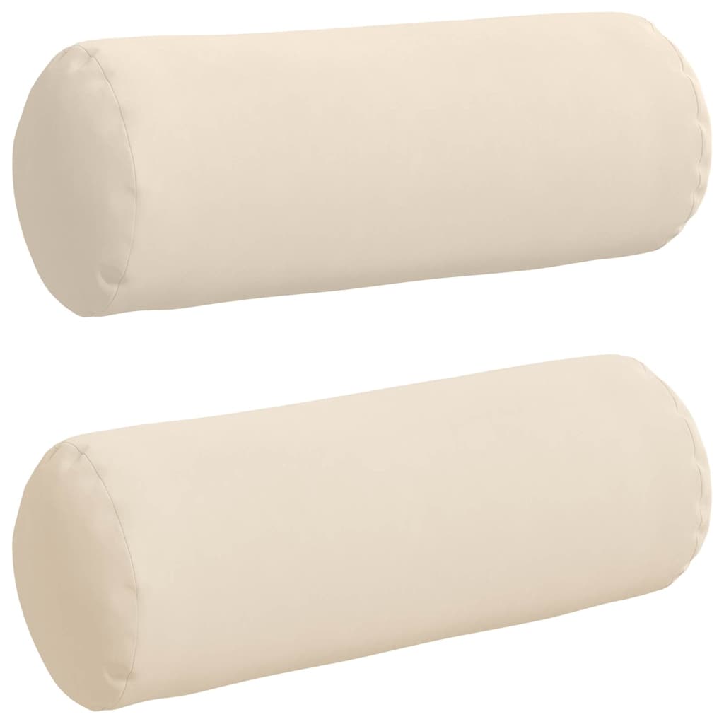 Μαξιλάρια Στήριγμα 2 pcs Μπεζ Ø 25 x 70 cm Ύφασμα Μικροΐνας