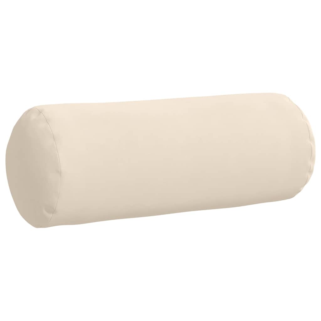 Μαξιλάρια Στήριγμα 2 pcs Μπεζ Ø 25 x 70 cm Ύφασμα Μικροΐνας