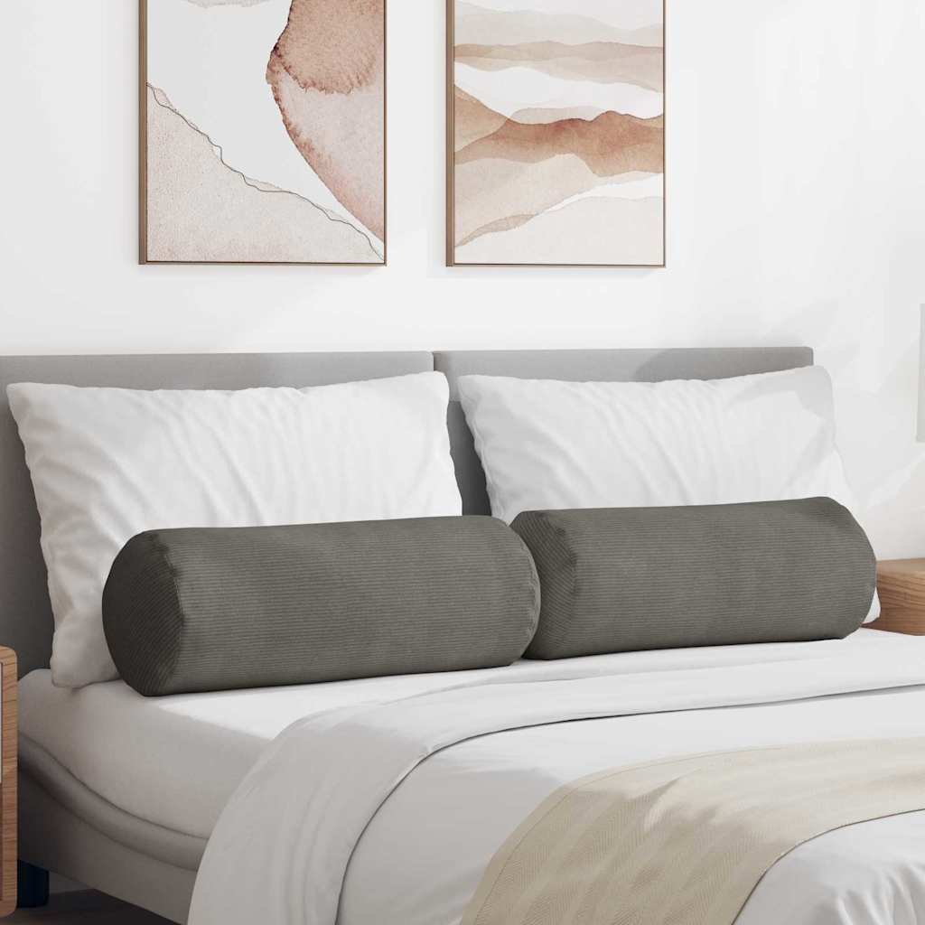 Μαξιλάρια Στήριγμα 2 pcs Ανοιχτό γκρι Ø 25 x 70 cm - Pakobazaar
