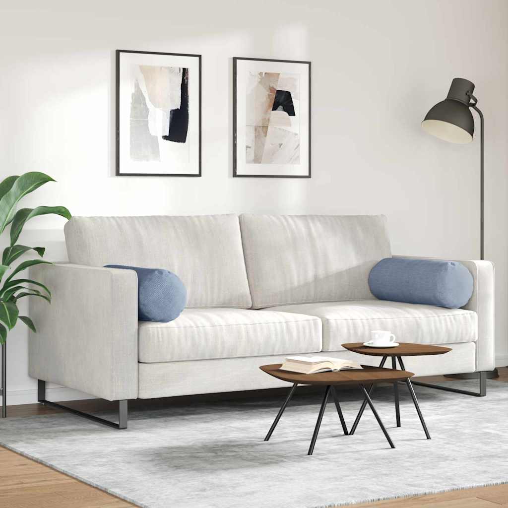 Μαξιλάρια Στήριγμα 2 pcs Μπλε Ø 25 x 70 cm Υφασμάτινο Κορντουρά