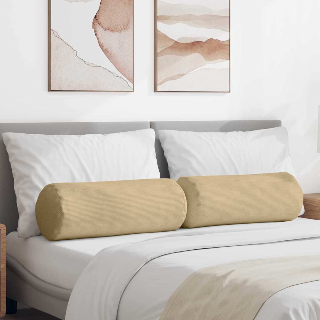 Μαξιλάρια Στήριγμα 2 pcs Γκρι Πράσινο Ø 25 x 70 cm