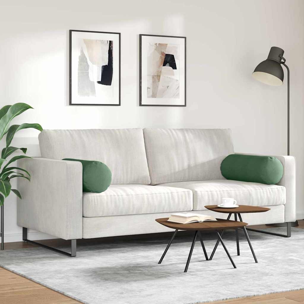 Μαξιλάρια Στήριγμα 2 pcs Σκούρο Πράσινο Ø 25 x 70 cm