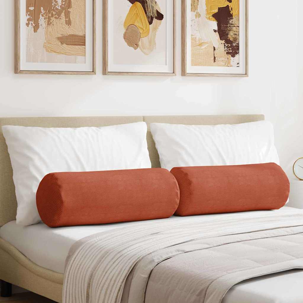 Μαξιλάρια Στήριγμα 2 pcs Κόκκινο Πορτοκαλί Ø 25 x 70 cm