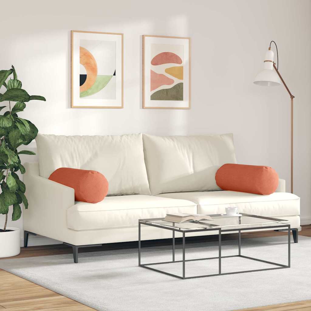 Μαξιλάρια Στήριγμα 2 pcs Κόκκινο Πορτοκαλί Ø 25 x 70 cm