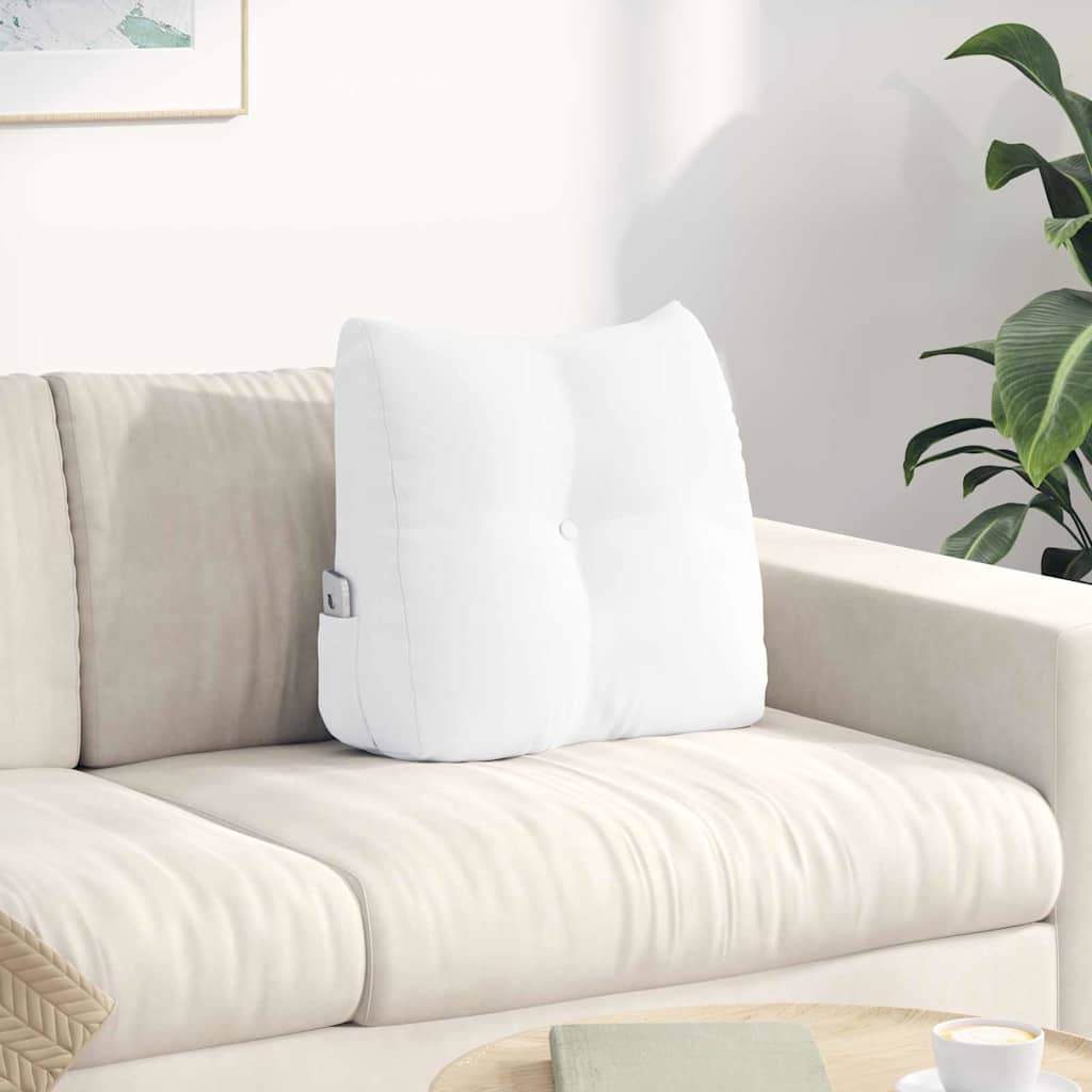 Μαξιλάρι Πλάτης Λευκό 45 x 24 x 50 εκ ύφασμα - Pakobazaar