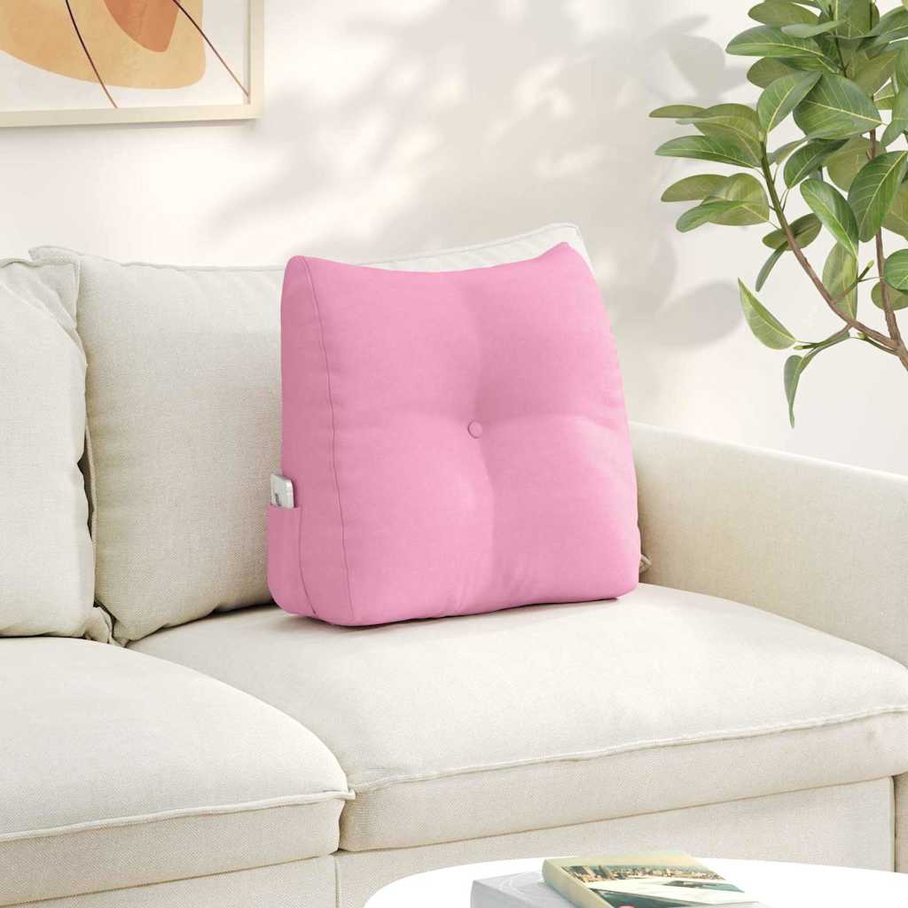 Μαξιλάρι Πλάτης Ροζ 45 x 24 x 50 εκ ύφασμα