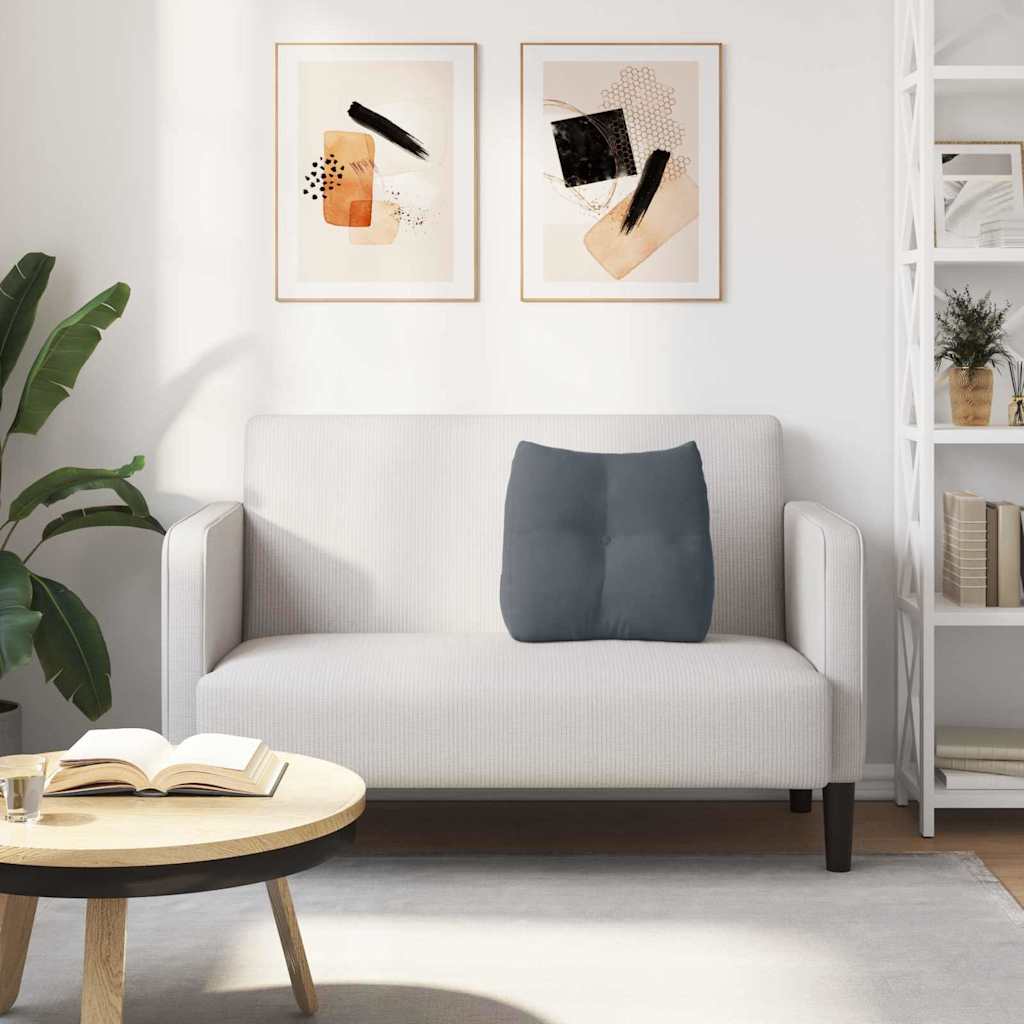 Μαξιλάρι Πλάτης Σκούρο Γκρι 45 x 24 x 50 εκ Βελούδο