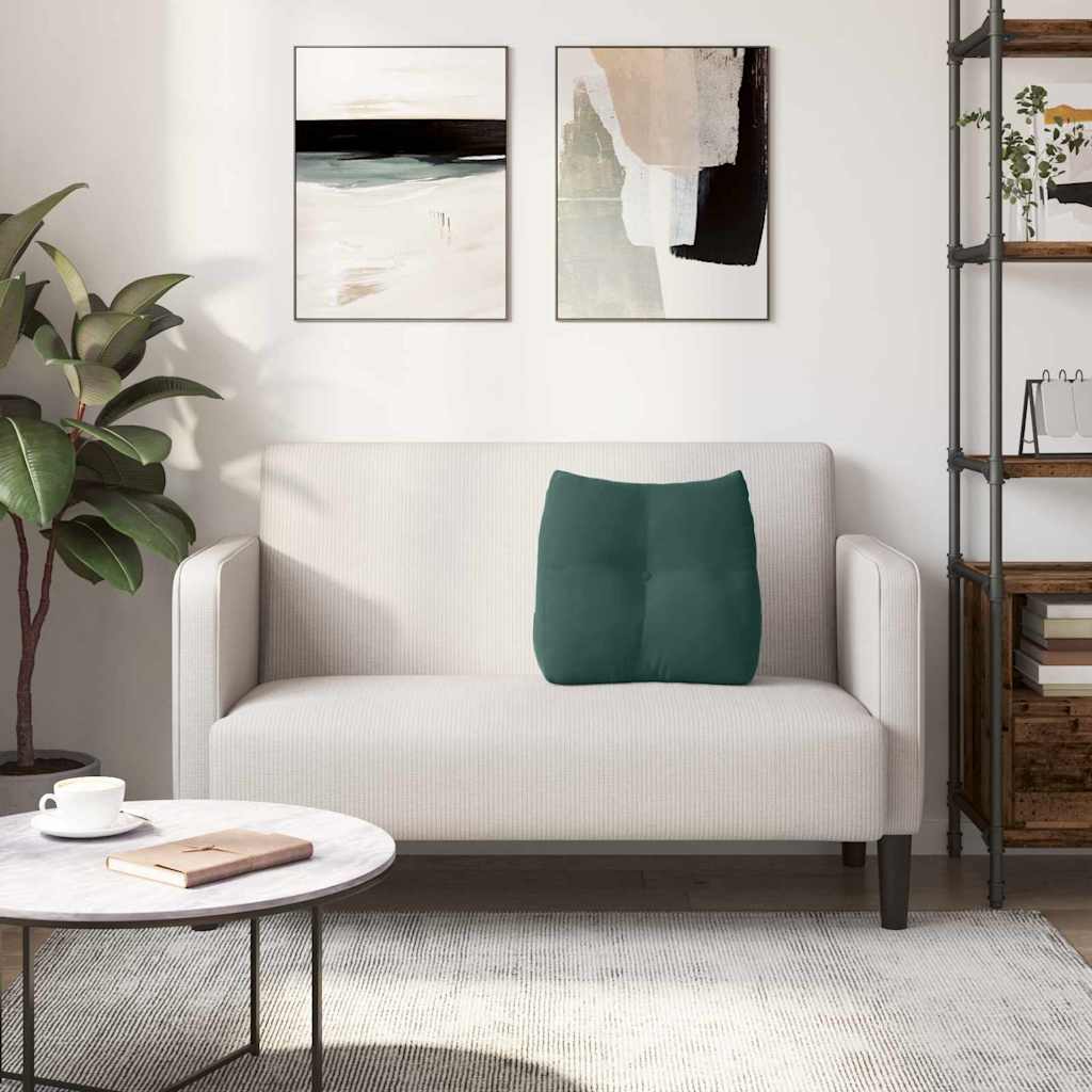 Μαξιλάρι Πλάτης Σκούρο Πράσινο 45 x 24 x 50 εκ Βελούδο