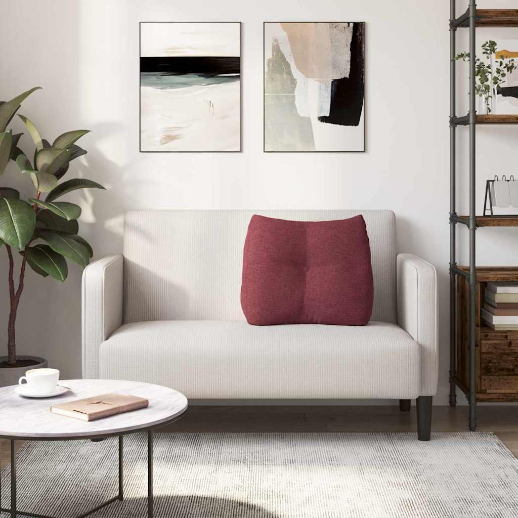 Μαξιλάρι Πλάτης Κόκκινο 60 x 24 x 50 εκ ύφασμα