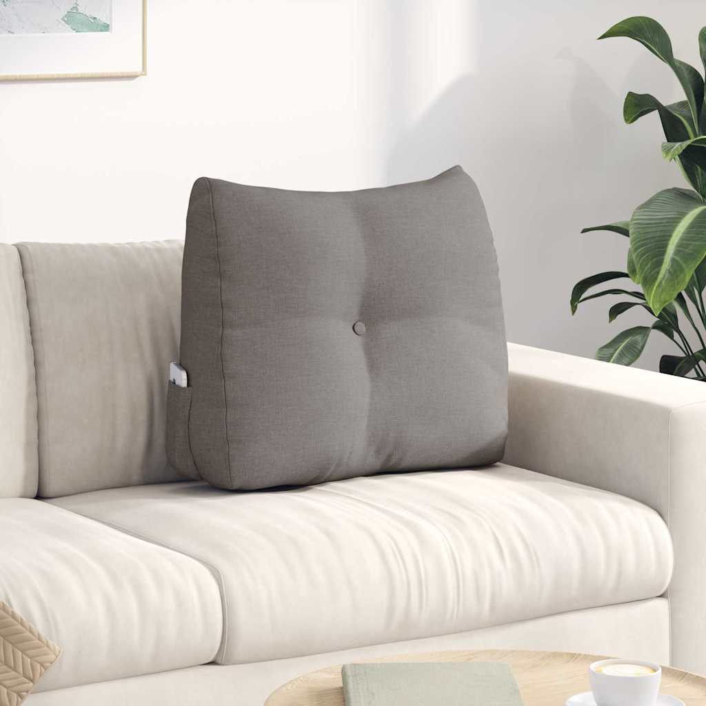 Μαξιλάρι Πλάτης Taupe 60 x 24 x 50 εκ ύφασμα