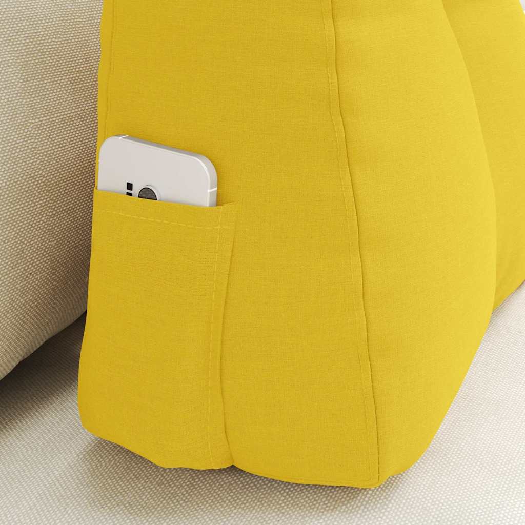 Μαξιλάρι Πλάτης Απαλό Κίτρινο 60 x 24 x 50 εκ ύφασμα