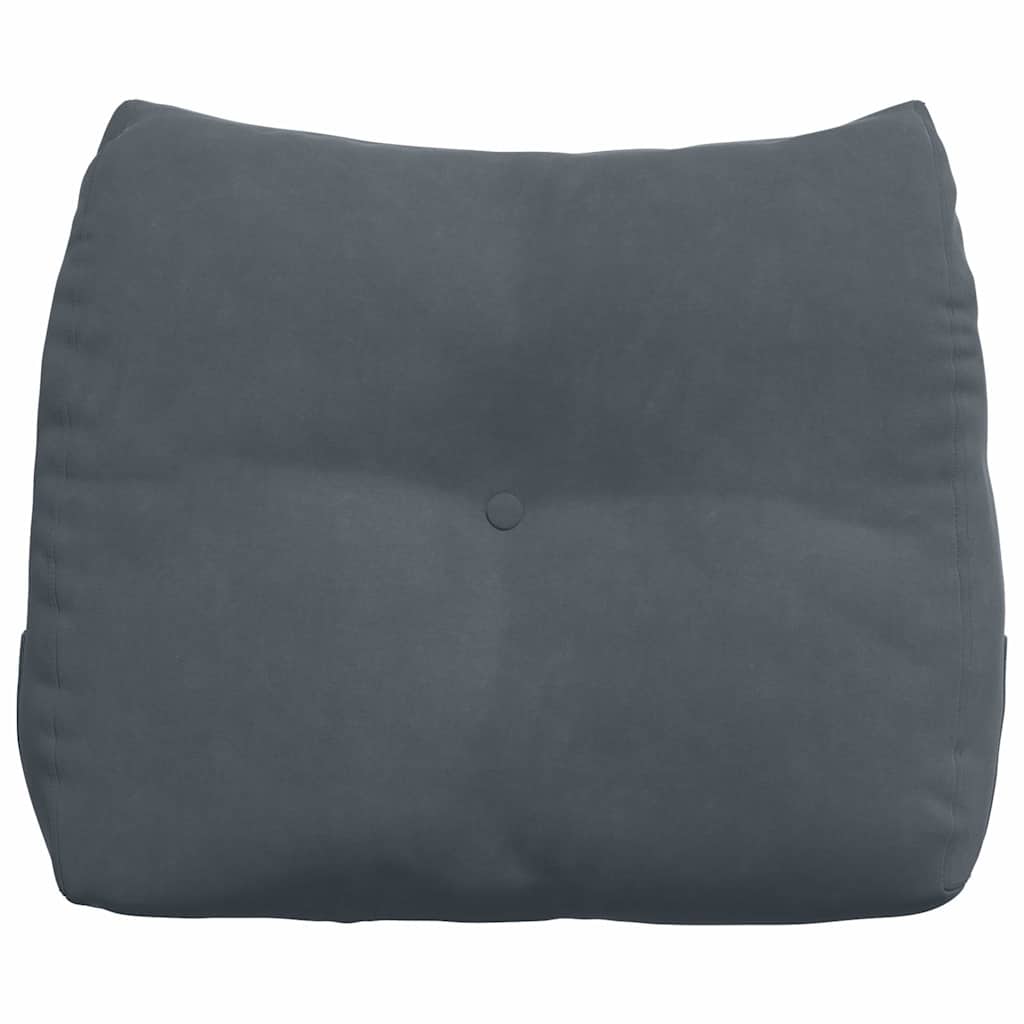 Μαξιλάρι Πλάτης Σκούρο Γκρι 60 x 24 x 50 εκ Βελούδο