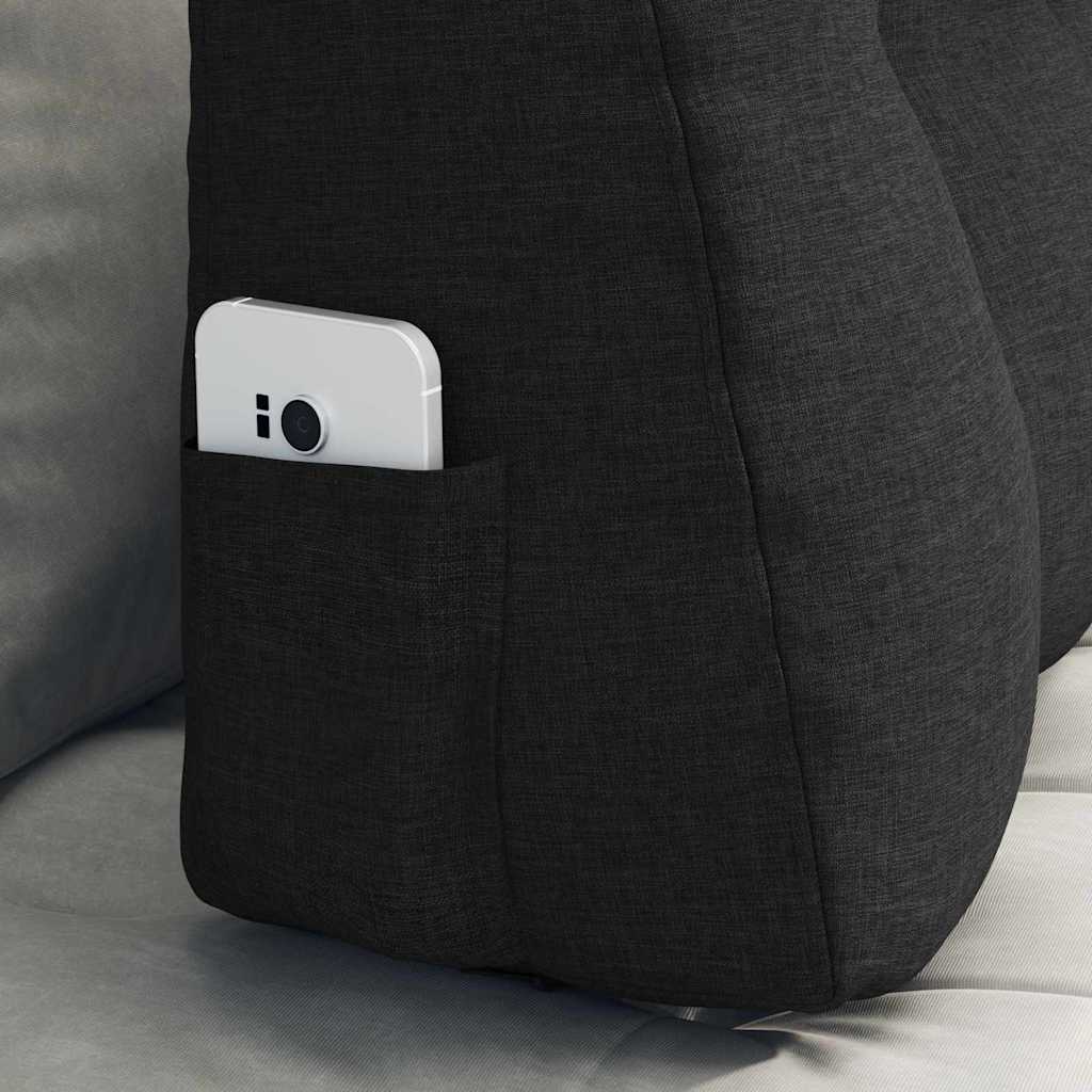 Μαξιλάρι Πλάτης Μαύρο 80 x 24 x 50 εκ ύφασμα