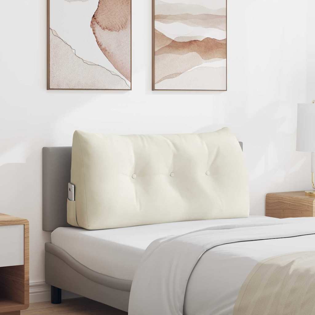 Μαξιλάρι Πλάτης Κρεμ 100 x 24 x 50 εκ Βελούδο