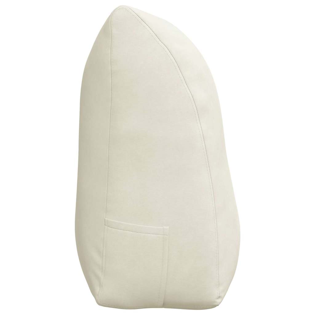 Μαξιλάρι Πλάτης Κρεμ 100 x 24 x 50 εκ Βελούδο