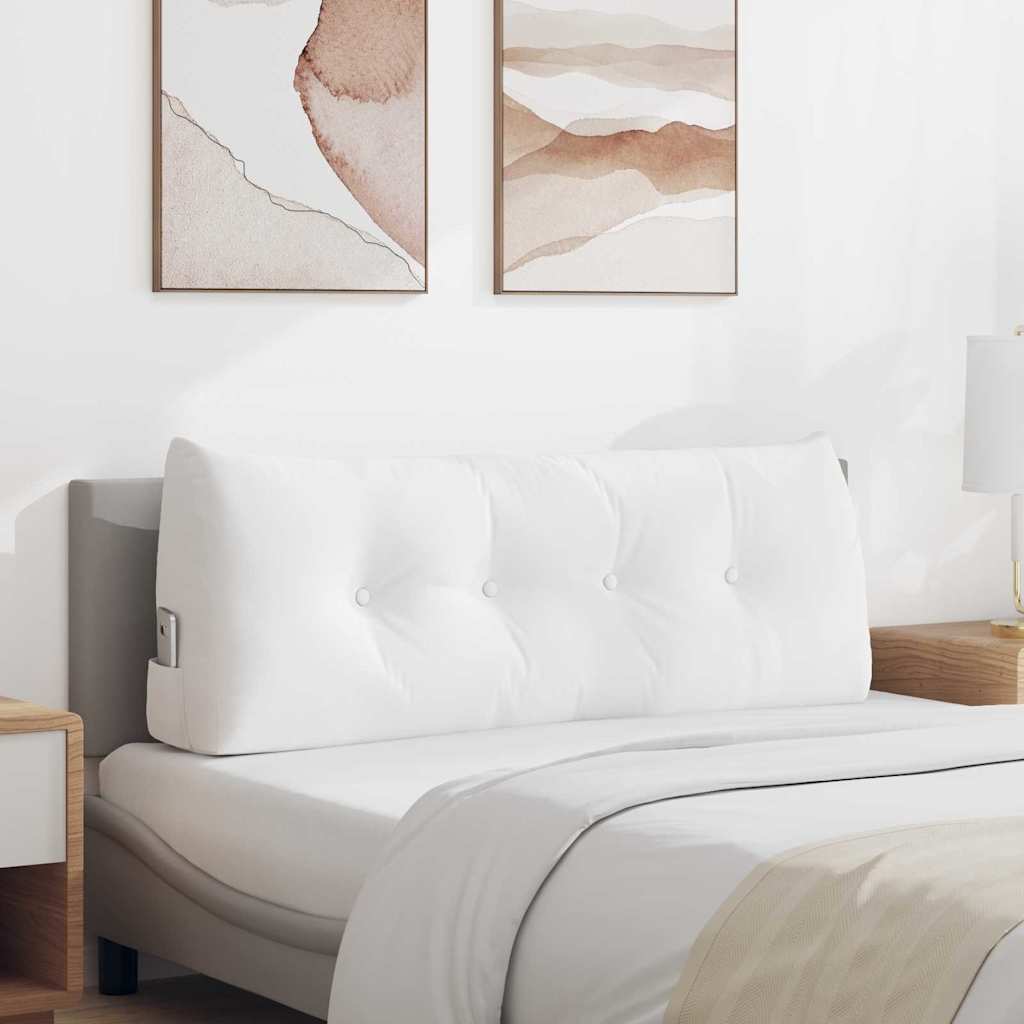 Μαξιλάρι Πλάτης Λευκό 120 x 24 x 50 εκ ύφασμα - Pakobazaar